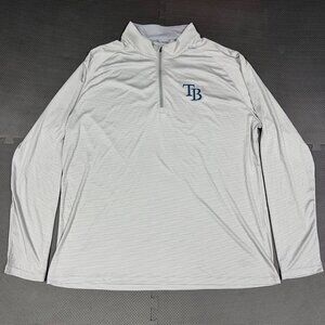 Tampa Bay Rays Levelwear Mens 2XL Quarter-Zip Long Sleeve Pullover Shirt